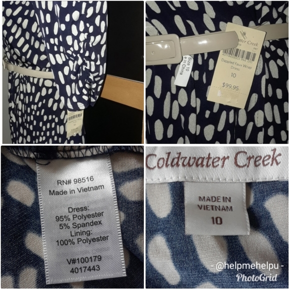 TAKE1/2 OFF ColdwaterCreek DAPPLED FAUX WRAP DRESS - Picture 8 of 8